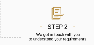 Step 2. We get in touch with you to understand your requirements.